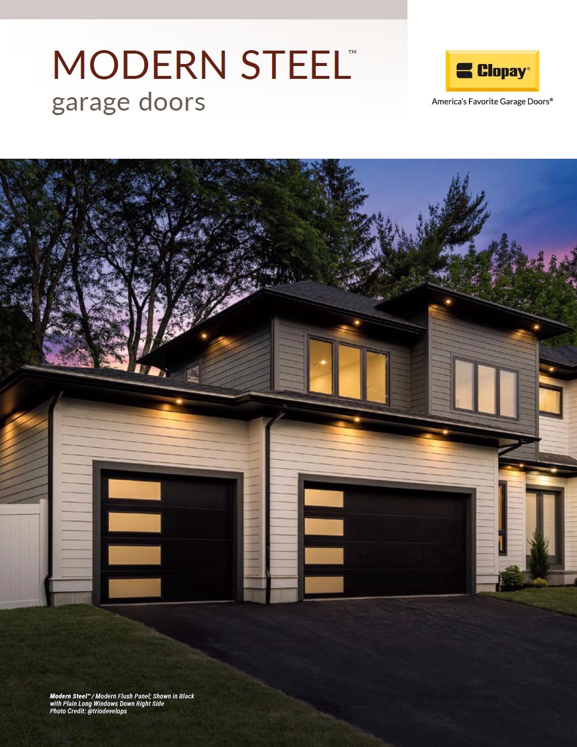 Solar Impact Window Hurricane Impact Window CLOPAY - RSDR MODERN STEEL BROCHURE 2025